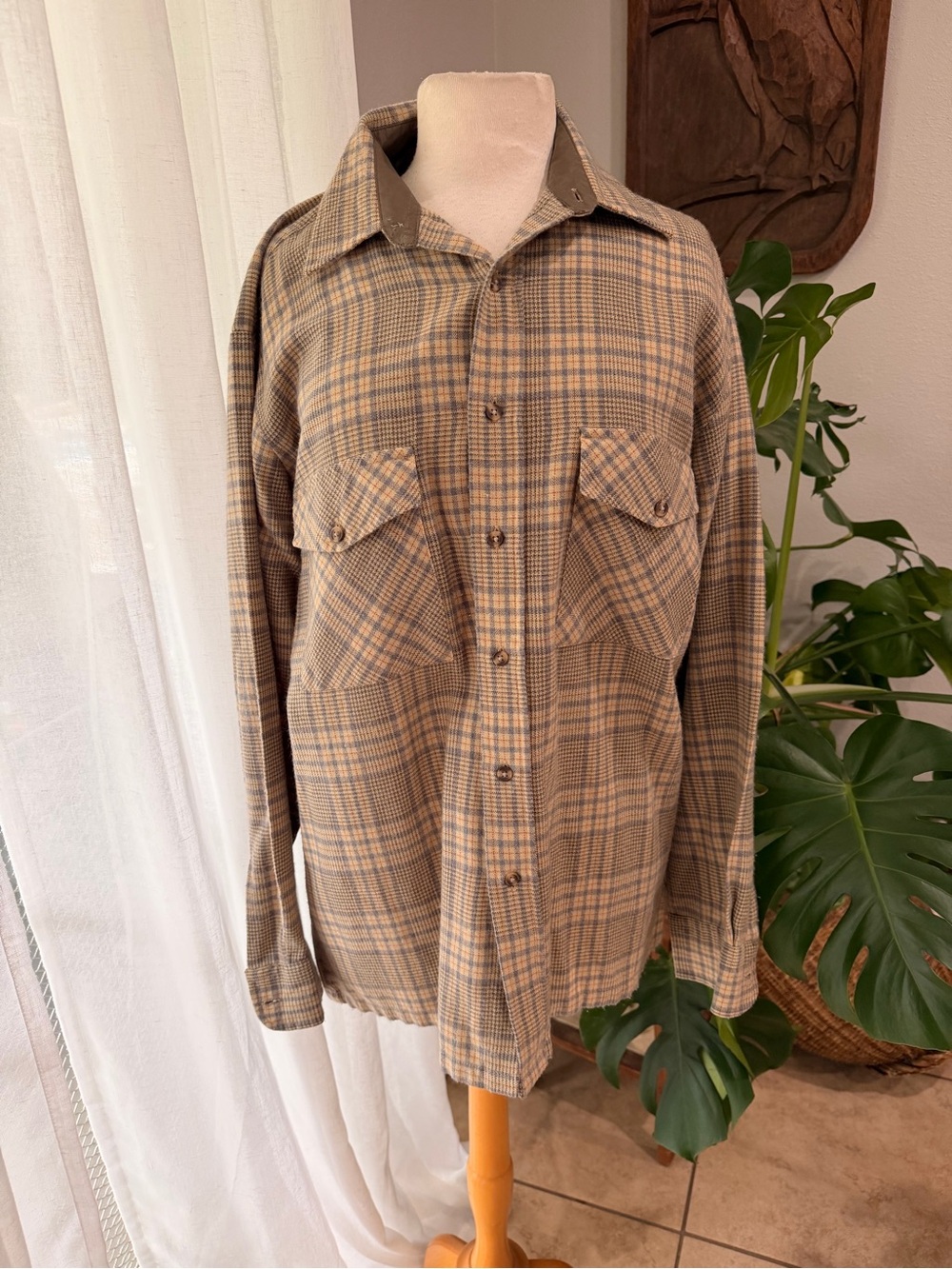 Vintage Shaver Lake Flannel Shirt Jacket Plaid Mens Medium Outdoor